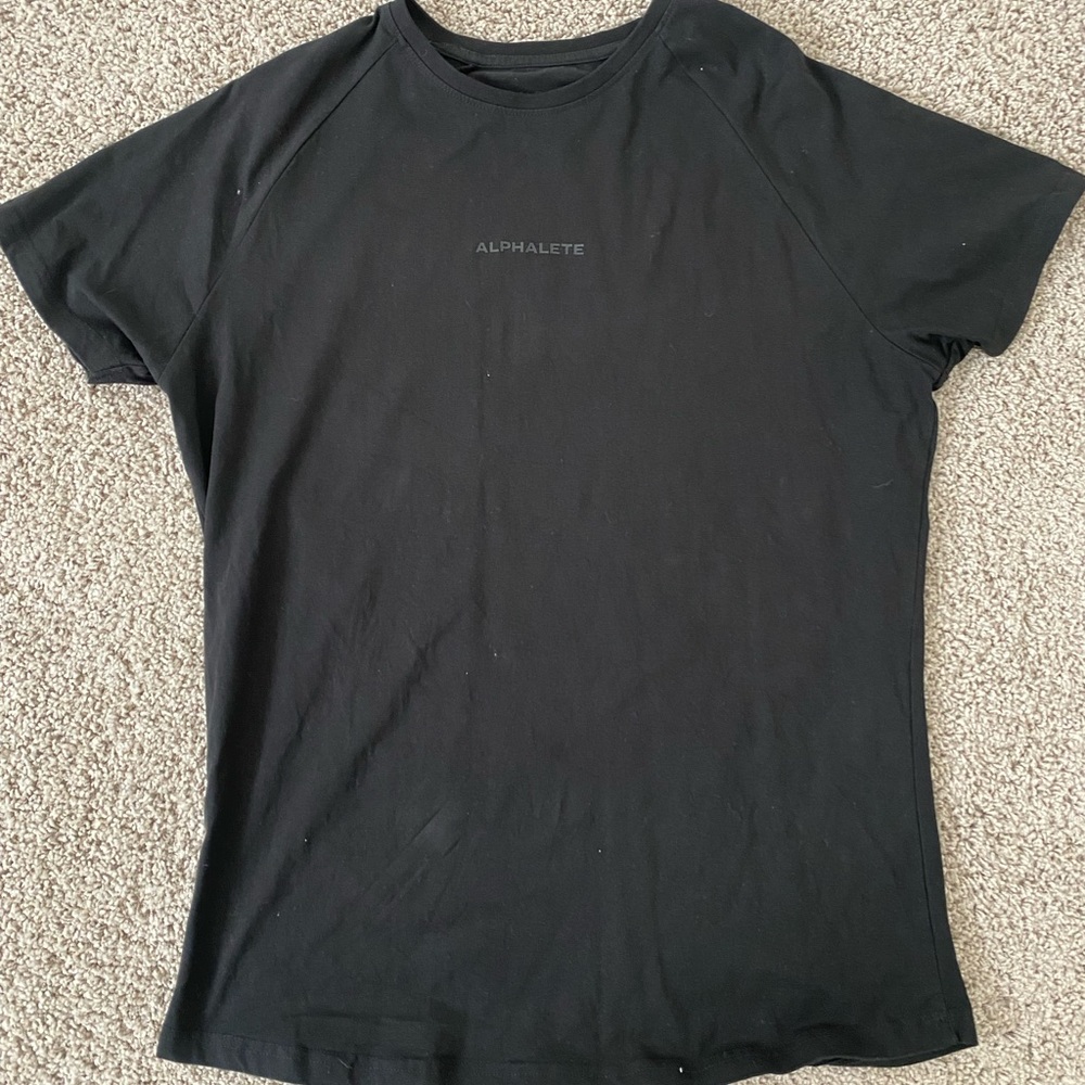 Alphalete sport shirt in black or green. Both size large